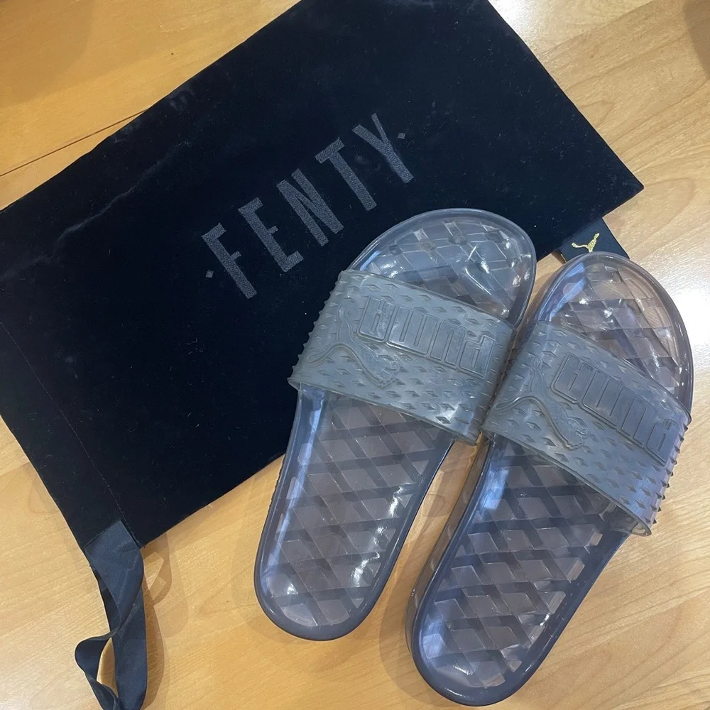 FENTY x Puma Grey Slides (Size 8.5) - Picture 1 of 4